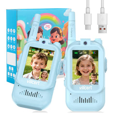 Vilicert video walkie talkies front view for kid-friendly real-time communication.