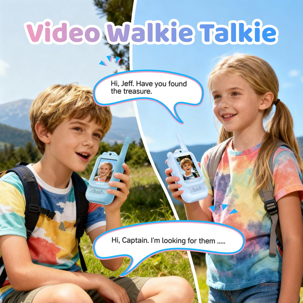 Vilicert video walkie talkies voice changer mode highlights playful role-play options.