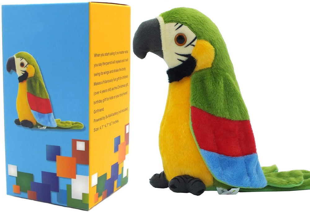Vincilee parrot imitates sounds to spark imaginative storytelling.