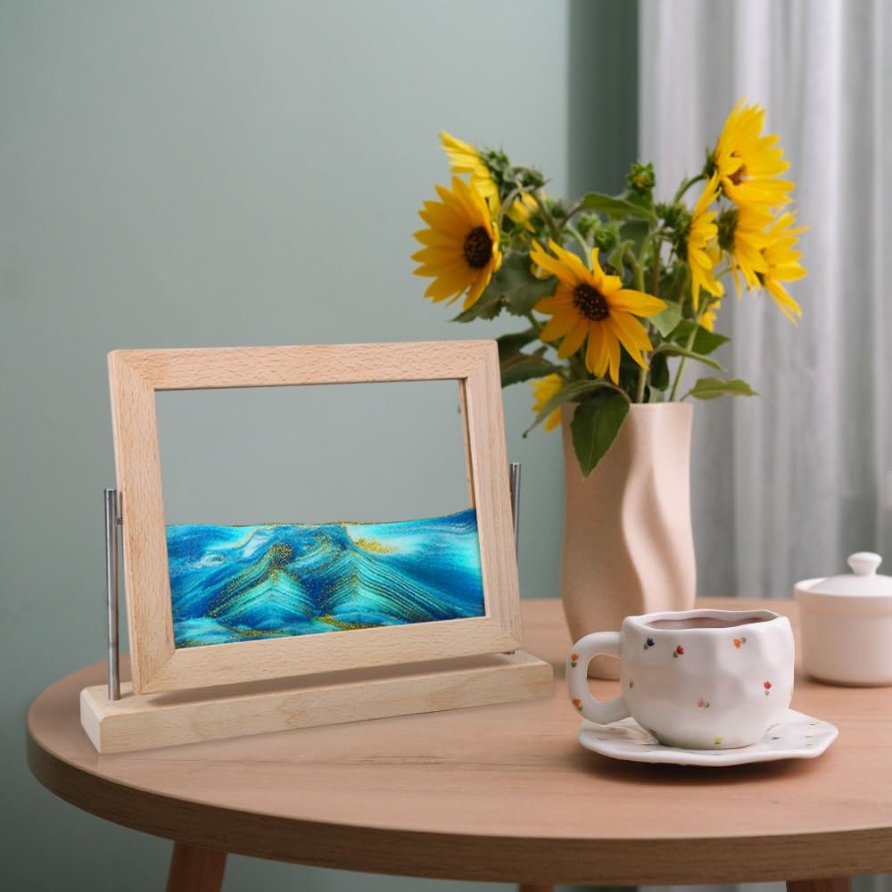 Vindar Dynamic Sand Art Picture home shelf setup, stylish stress-relief accent.