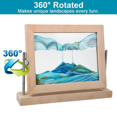 Vindar Dynamic Sand Art Picture wood frame display, elegant centerpiece vibes.