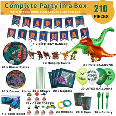 Vinfo dinosaur cups provide colorful drink service for little guests.