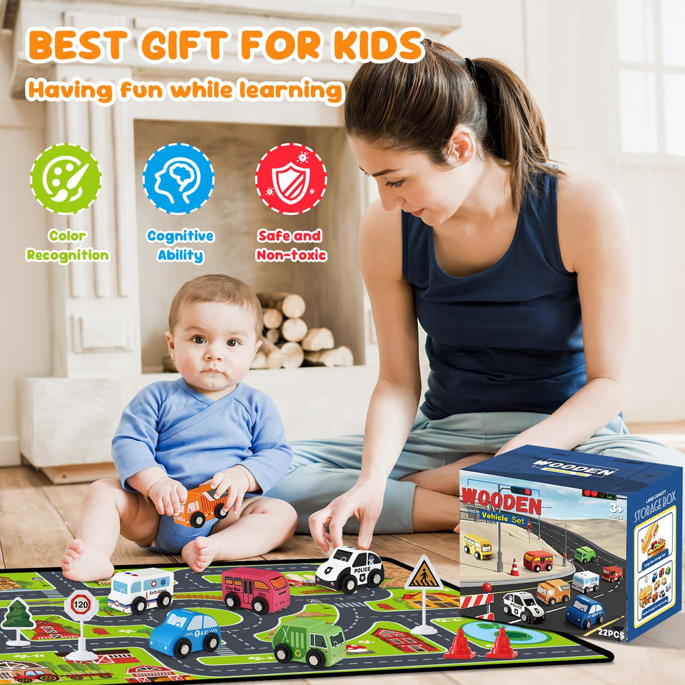 Vinkp realistic traffic-themed vehicles for role-play and vocabulary building