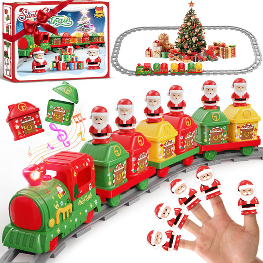 Vinkp train set locomotive with lights for immersive play