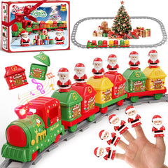 Vinkp train set locomotive with lights for immersive play