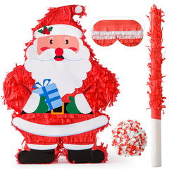 VinTS Santa Piñata hanging setup for quick festive display at parties.