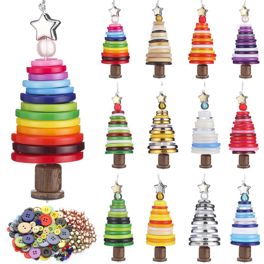 VioraWhite button tree kit front view for holiday crafts and decoration