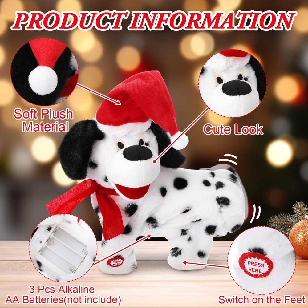 VioraWhite plush dog repeats what you say for playful moments.