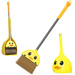 VIPAMZ mini broom with yellow duck motif for kids, ideal for pretend play and light cleanup.