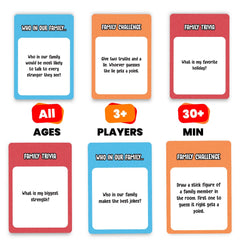 Viral Studios Who in Our Family 250 cards fueling varied prompts and laughs