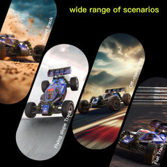 VIRCAS brushless RC car precision steering assembly close-up for control.