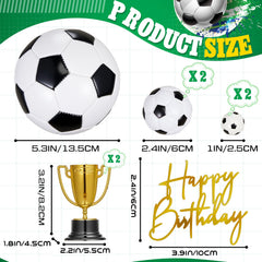 VioraWhite medium soccer ball cake topper adds versatile height to designs.