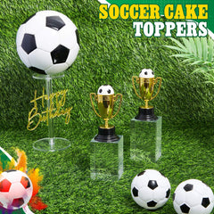 VioraWhite small soccer ball cake topper fits smaller cakes with charm.