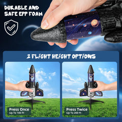 VisionX Rocket Launcher safe-landing design reduces impact with automatic deployment.