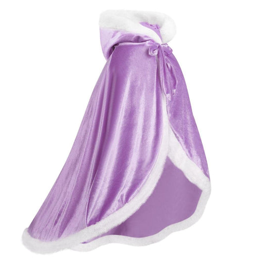 Visofayo hooded cape for toddlers with soft satin lining for comfortable princess play