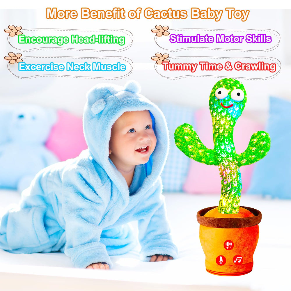 Vitosup cactus toy LED color lights enhance sensory playtime.