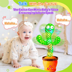 Vitosup LED-lit cactus toy lights up to attract attention during early play