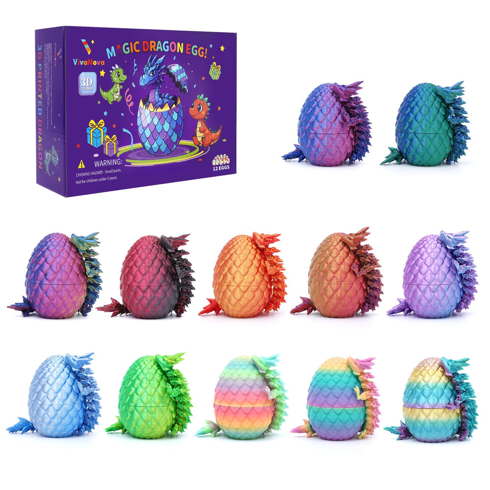 VivaNova dragon eggs 12-pack with mystery mini dragons for engaging party favors