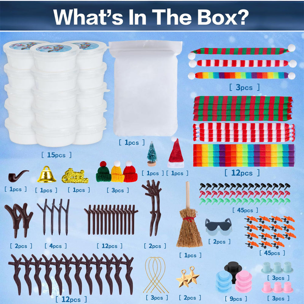 Vividyne 15-pack kit contents with white air-dry clay and accessories for creative kids and adults