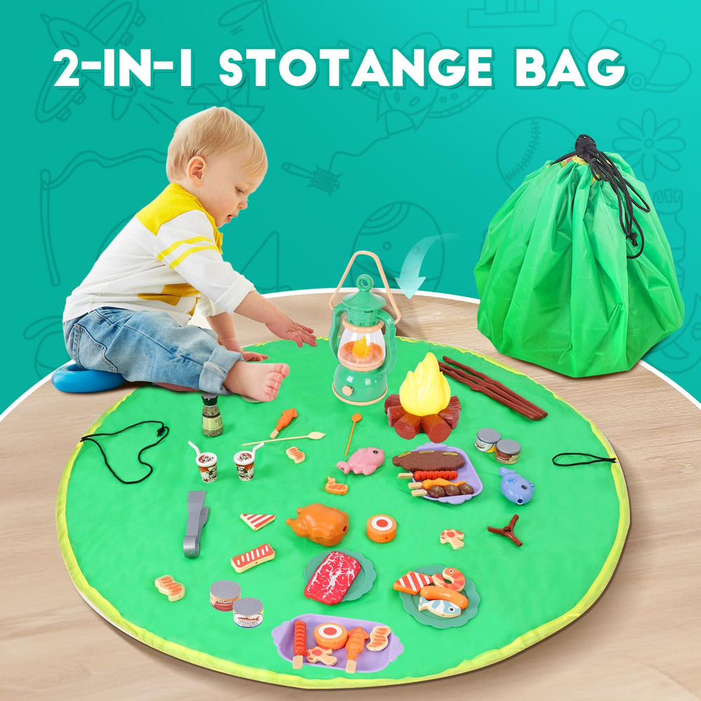 Viwulute camping play fire props provide quiet, safe storytelling moments.