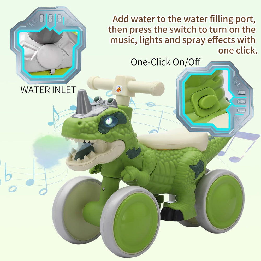 VIZZTY Four-wheel no-pedal walker supports easy balance learning.