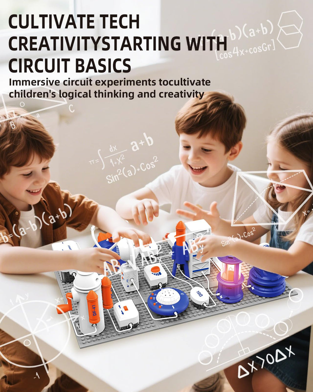 VLGOEM color-coded pieces enable quick, frustration-free circuit building for young engineers