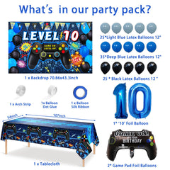 Vlipoeasn blue foil 10 balloon for festive milestone celebration and photo props
