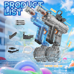 Vmiya dual-pack water guns suit kids and adults for shared fun.