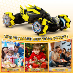 Vmiya Gesture RC Stunt Car off-road tires aid stability on varied surfaces.