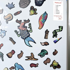 VMNlooking Cryptid creature on a refrigerator inspires family-friendly storytelling.