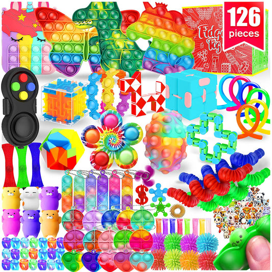 VNAMO 126-pack fidget toys assortment for classroom rewards and party favors.