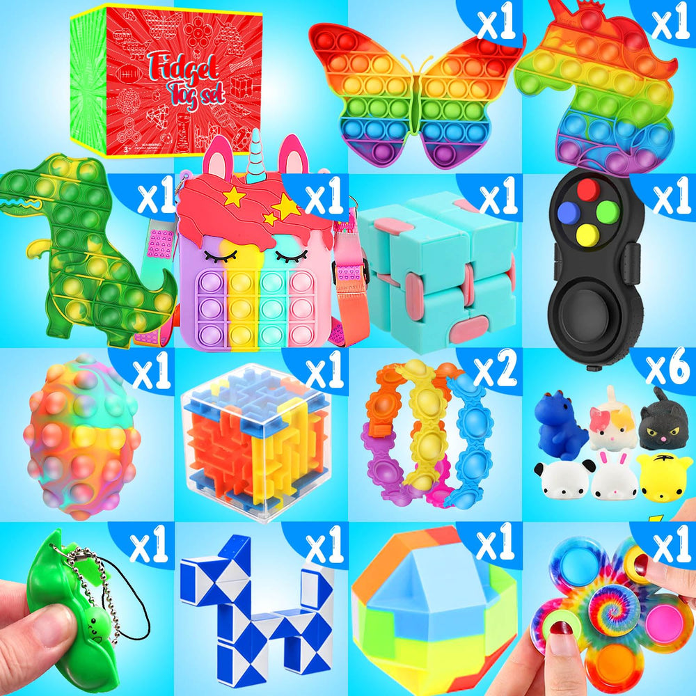 VNAMO classroom rewards set with diverse fidget toys for active learning.