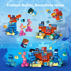 VNLINA magnetic pieces build a coral reef structure for color recognition and spatial reasoning