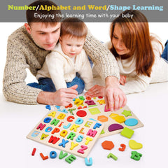 Voamuw wooden shapes puzzle to boost shape recognition and fine motor skills