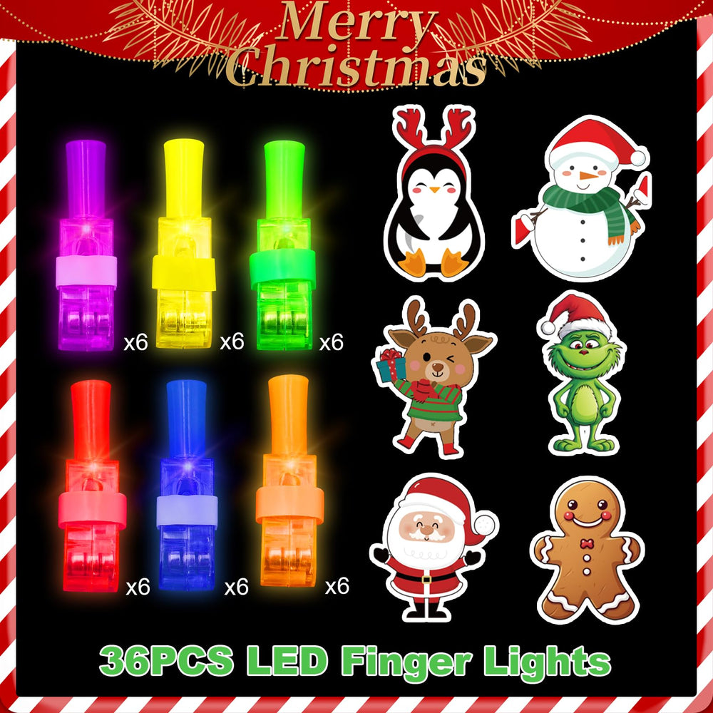 Vodoco Christmas finger lights gift box packaging highlights ready-to-gift sets.
