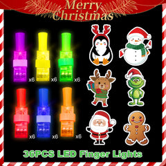 Vodoco Christmas finger lights gift box packaging highlights ready-to-gift sets.