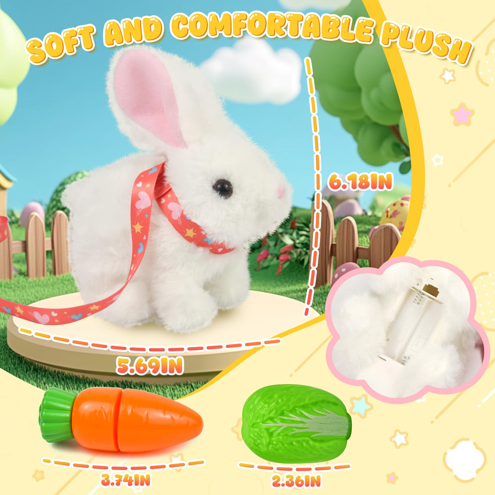 Voichic Realistic Bunny Toy jumping action adds dynamic play moments.