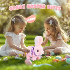 Voichic Robot Bunny jumping action demonstrates dynamic indoor play