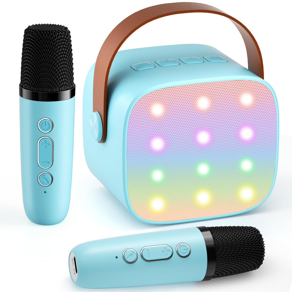 Voijump mini karaoke machine close-up showing crystal-clear sound for home sing-alongs.