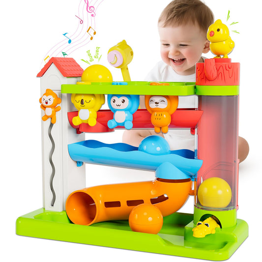VOILBTOY musical ball drop toy monkey provides joyful exploration and hand-eye coordination.