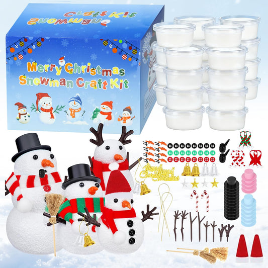 VOJIIEO snowman kit assembly helps kids build and customize a frosty friend