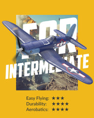 VolantexRC F4U Corsair outdoors, adventure-ready in open space