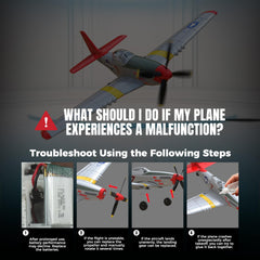 VolantexRC P51D Mustang Red thrust gear system in action, hinting at efficient propulsion.