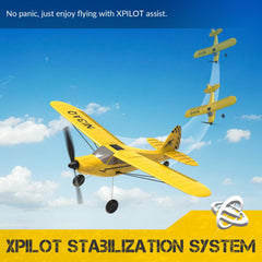 VolantexRC Sport Cub yellow side view; durable foam for outdoor flights