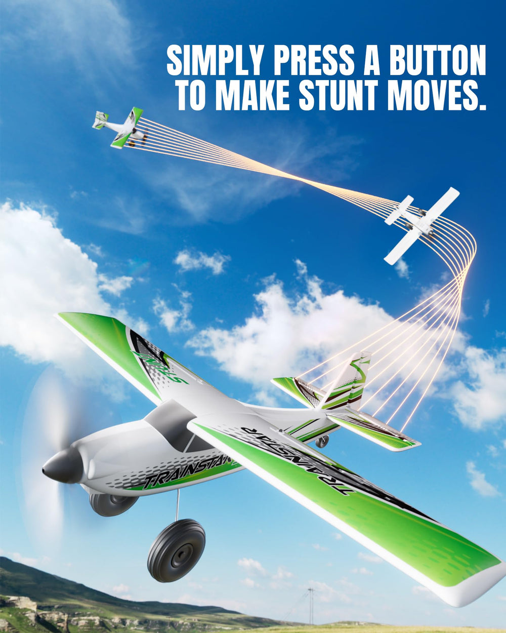 Volantexrc TrainStar 500mm green three-mode flight control aids learning.