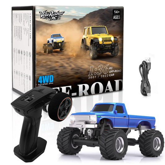 VoleRusher RC 4WD Edition front view shows detailed scale realism for indoor and backyard adventures.