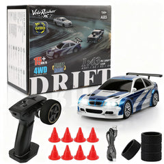 VoleRusher RC gyro mini drift car front view showcasing stable indoor drifting.
