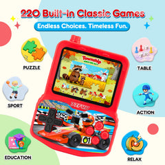 VOLGUARD II built-in 220 games menu shown on the device