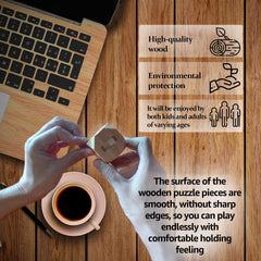 VolksRose wooden puzzle close-up highlights natural texture and craftsmanship