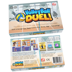 Volleyball Duel showcases 25 player cards with diverse strengths for strategic drafting.